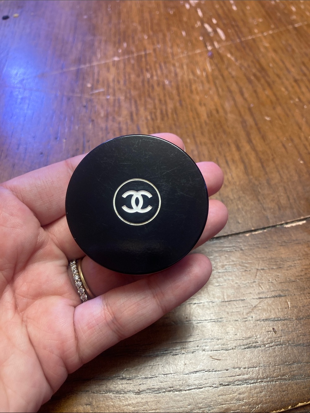 CHANEL Black & White Mini Jar with CC Logo - Picture 3 of 7